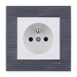 exen-1x-gniazdo-elektryczne-z-u-biale-ramka-comfort-magnetyczny-szary