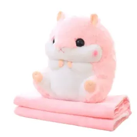 chomik-maskotka-kocyk-poduszka-koc-pluszowy-komplet-3w1-rozowy-urodziny