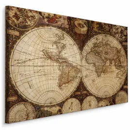 obraz-scienny-mapa-swiata-w-stylu-retro-90cm-x-60cm