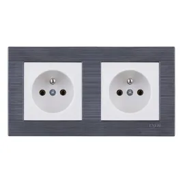 exen-2x-gniazdo-elektryczne-z-u-biale-ramka-comfort-magnetyczny-szary