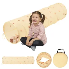 tunel-dla-dzieci-skladany-namiot-bezowy-100-kulek-pilek-selonis-tt-100x