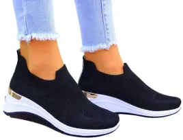 czarne-buty-sportowe-damskie-sneakersy-elastyczne-38