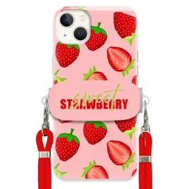 etui-do-iphone-15-plus-uchwyt-czerwona-smycz-crossbody-sweet-strawberry