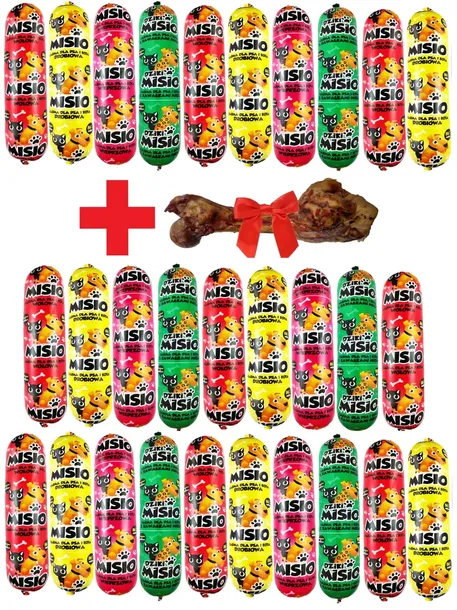 29x1kg Karma dla psa baton MISIO 83% mięsa