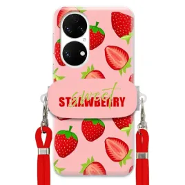 etui-do-huawei-p50-uchwyt-czerwona-smycz-crossbody-modne-sweet-strawberry