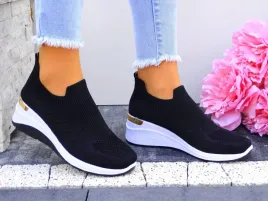 czarne-buty-sportowe-damskie-sneakersy-elastyczne-36