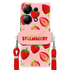 etui-do-xiaomi-note-14s-4g-uchwyt-czerwona-smycz-funkcjonalne-strawberry