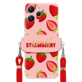 etui-do-xiaomi-redmi-12-4g-uchwyt-czerwona-smycz-funkcjonalne-strawberry