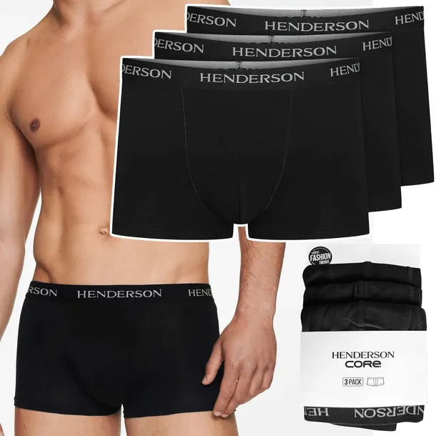 Bokserki męskie 3-PAK Szorty Bawełniane Sportowe Wygodne HENDERSON - XL
