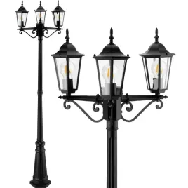lampa-ogrodowa-stojaca-slupek-latarnia-3x-e27-led-200-cm-retro-czarna