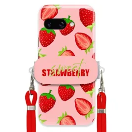 etui-do-google-pixel-9a-uchwyt-czerwona-smycz-crossbody-sweet-strawberry