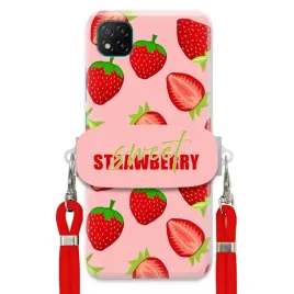 etui-do-xiaomi-poco-c3-uchwyt-czerwona-smycz-crossbody-sweet-strawberry