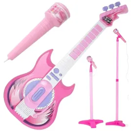 gitara-dla-dzieci-elektryczna-mikrofon-karaoke-na-statywie-zestaw-karaoke