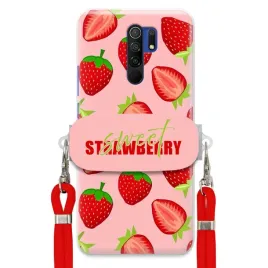 etui-do-xiaomi-redmi-9-uchwyt-czerwona-smycz-crossbody-sweet-strawberry