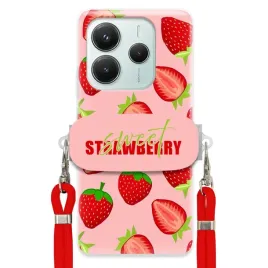 etui-do-xiaomi-redmi-note-14-5g-uchwyt-smycz-crossbody-red-strawberry