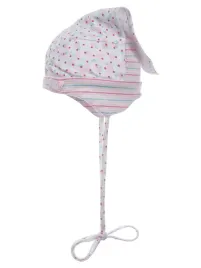 dziecieca-czapko-chusta-w-groszki-i-paski-biala-doll-r-47