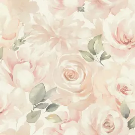 tapeta-dekoracyjna-pastelowe-kwiaty-roze-piwonie-plotno