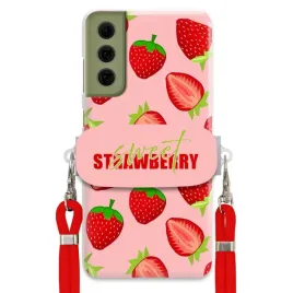 etui-do-samsung-s21-fe-uchwyt-czerwona-smycz-crossbody-sweet-strawberry