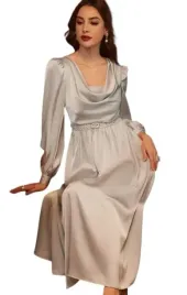 shein-sukienka-satynowa-z-dlugim-rekawem-xl-m6b