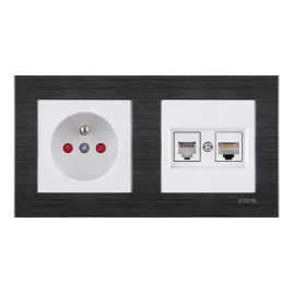 exen-gniazdo-gniazdo-rj45-kat-6-rj11-biale-ramka-comfort-kosm-czarny