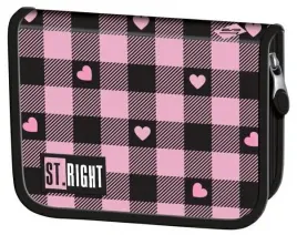 st-right-piornik-szkolny-dwuklapkowy-bez-wyposazenia-pink-checkered