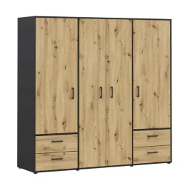 szafa-210-ubraniowa-sypialni-garderoba-4-drzwi-szuflady-polki-206x200x59-cm