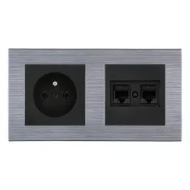 exen-gniazdo-gniazdo-2xrj45-kat-6-czarne-ramka-comfort-stalowy