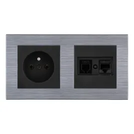 exen-gniazdo-gniazdo-rj45-kat-6-rj11-czarne-ramka-comfort-stalowy