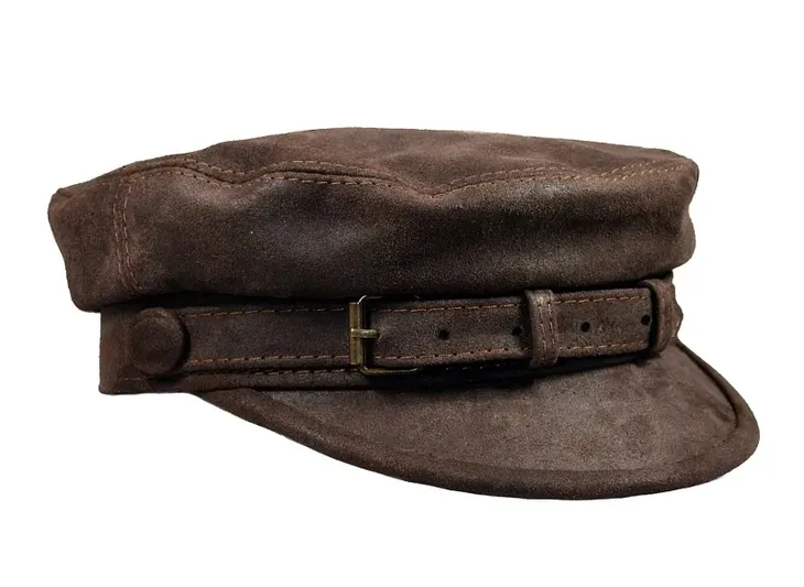 Czapka Skórzana Maciejówka Brąz Krek 1/2 Witleather.pl Producent Skoczów