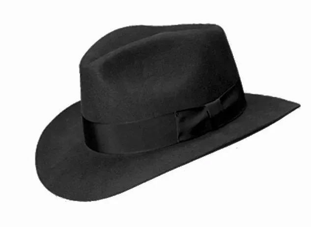 Kapelusz Męski Fedora Wełniany Czarny Indiana Jones WITLEATHER Skoczów