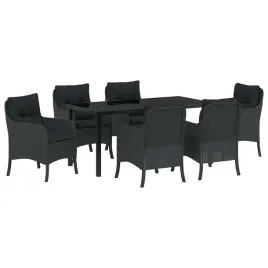 zestaw-do-jadalni-w-ogrodzie-z-poduszka-7-pcs-czarny-polirattan