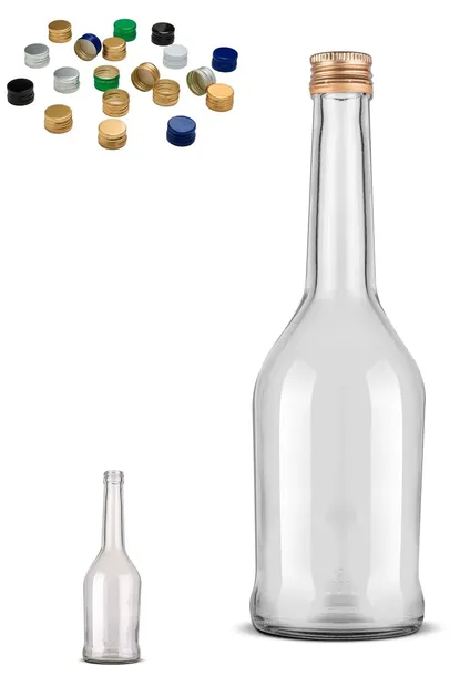Butelka szklana Napoleon 500 ml z zakrętką - butelki na nalewki, wino, sok