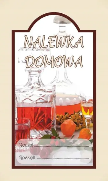50 szt. - Etykiety naklejki na butelki "Nalewka Domowa"