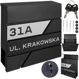 skrzynka-pocztowa-na-listy-poczte-gazety-czarna-napis-ulica-numer-adres