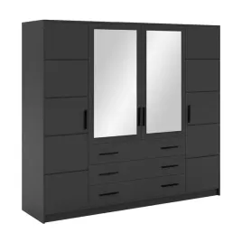 szafa-4-drzwiowa-brava-240-cm-z-lustrami-szuflady-grafit