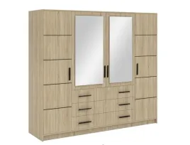 szafa-4-drzwiowa-brava-240-cm-z-lustrami-szuflady-sonoma
