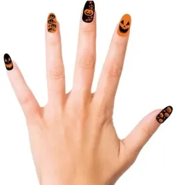 paznokcie-sztuczne-samoprzylepne-dynie-dynia-12-szt-halloween