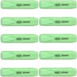 zakreslacz-biurowy-szkolny-toma-mistral-pisak-zielony-pastelowy-10-sztuk