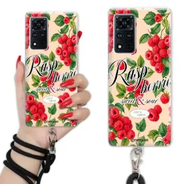 etui-do-huawei-honor-view-40-case-owoce-trend-lato-czarny-sznurek-wzory
