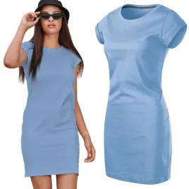 sukienka-damska-blekitna-wygodna-luzna-typu-t-shirt-modna-rozmiar-m