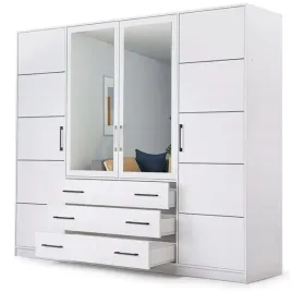 szafa-4-drzwiowa-brava-240-cm-z-lustrami-szuflady-biala