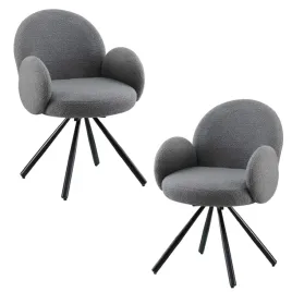 krzeslo-loft-ciemne-szare-czarny-stelaz-boucle-baranek-fotel-obrotowy