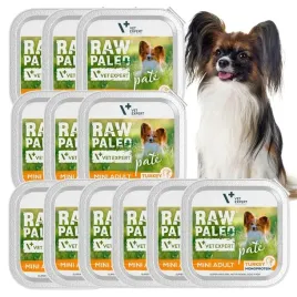 mokra-karma-dla-psow-doroslych-malych-ras-indyk-raw-paleo-pate-12-x-150g
