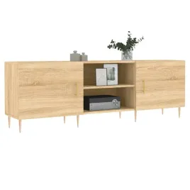 szafka-pod-tv-rtv-komoda-dab-sonoma-zlote-dodatki-150-x-30-x-50-cm