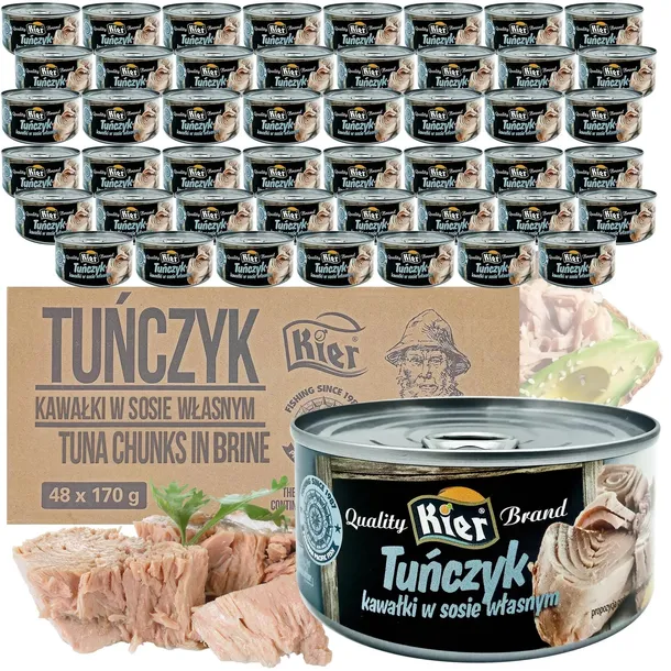 TUŃCZYK W SOSIE WŁASNYM KIER 170g KARTON