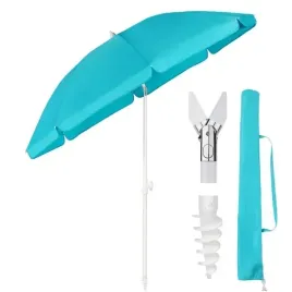 parasol-plazowy-ogrodowy-hak-niebieski-160-cm