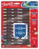 markery-akrylowe-sharpie-12-szt-kolor-odcienie-fioletu-odcienie-niebieskiego-odcienie-zoltego-i-zlota-odcienie-pomaranczowego-wielokolorowy-odcienie-zieleni