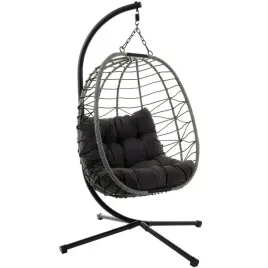 hustawka-ogrodowa-corta-fotel-wiszacy-jednoosobowy-do-ogrodu-skladany-szary