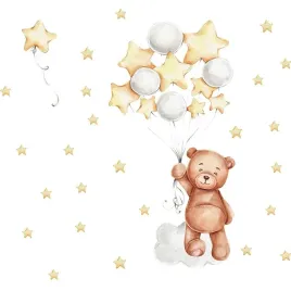 naklejki-na-sciane-dla-dzieci-mis-balony-gwiazdy