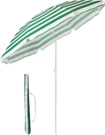 parasol-klasyczny-zielony-paski-tarasowy-plazowy-sekey-160-cm